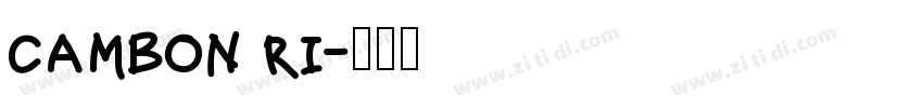 cambon ri字体转换
